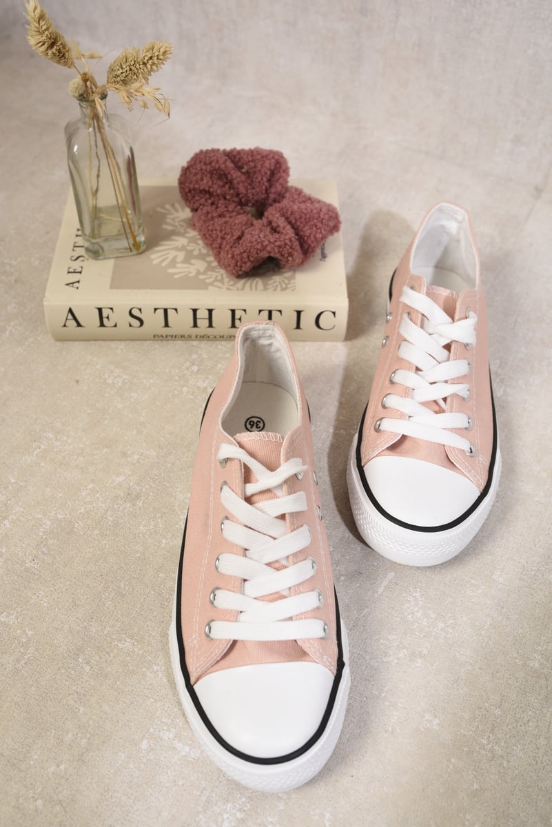 Jenna Platform Low Top Lace Up Trainers - 5 colours