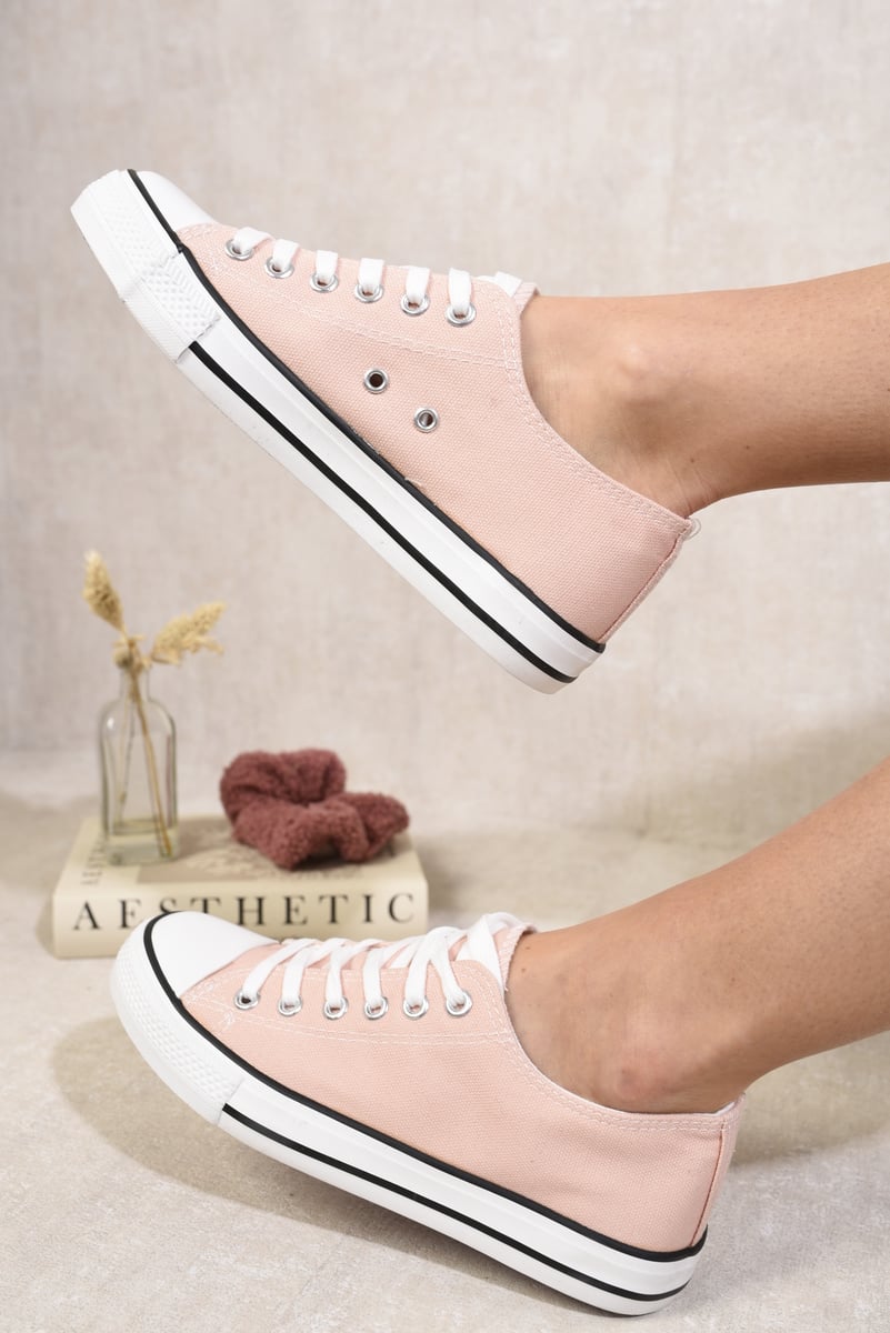 Jenna Platform Low Top Lace Up Trainers - 5 colours