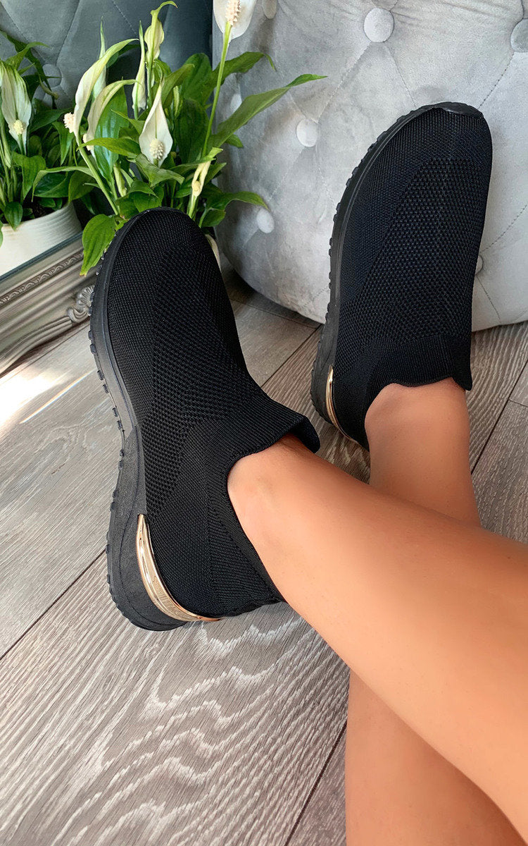 Jessi Slip On Sock Wedge Trainers - 5 colours