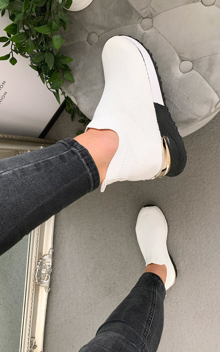 Jessi Slip On Sock Wedge Trainers - 5 colours