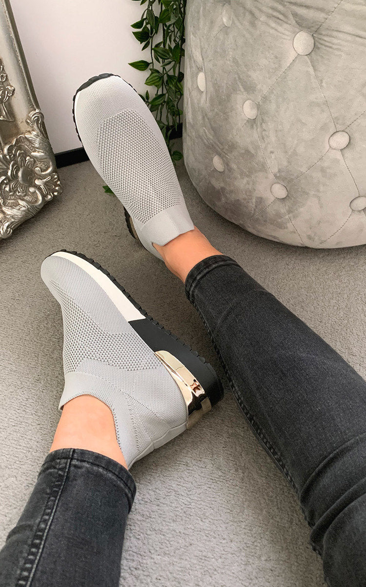 Jessi Slip On Sock Wedge Trainers - 5 colours