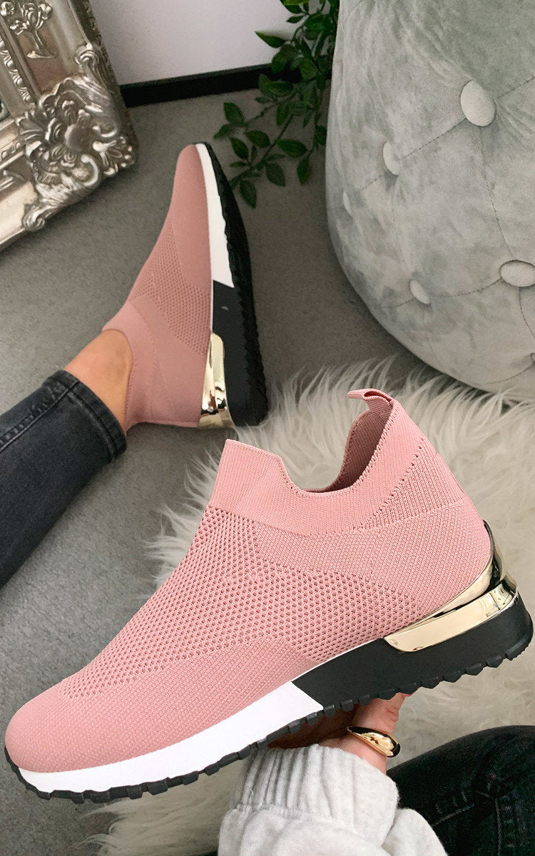 Jessi Slip On Sock Wedge Trainers - 5 colours