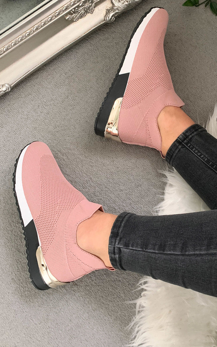 Jessi Slip On Sock Wedge Trainers - 5 colours