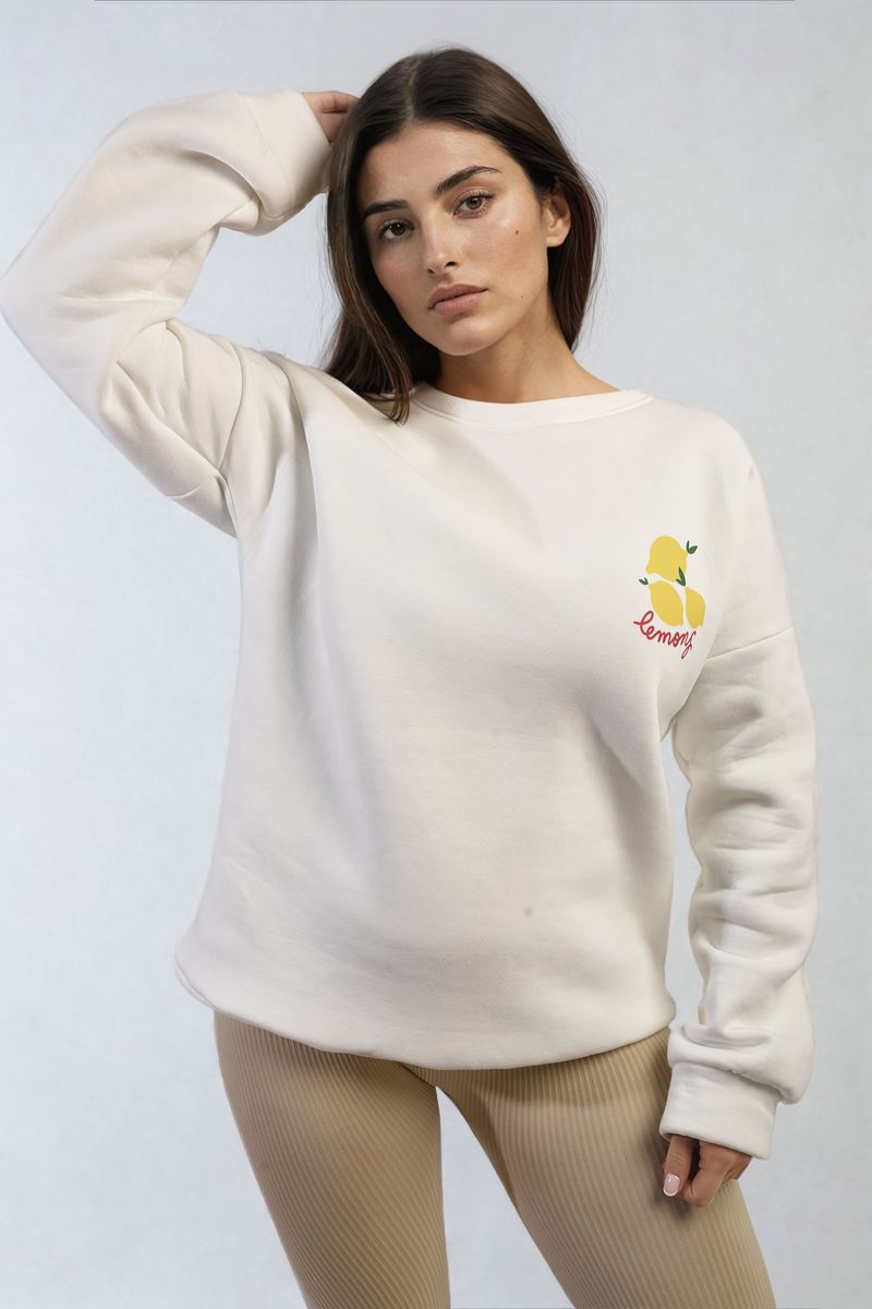 Joyce Lemon Graphic Long Sleeve Knitted Jumper - 2 colours