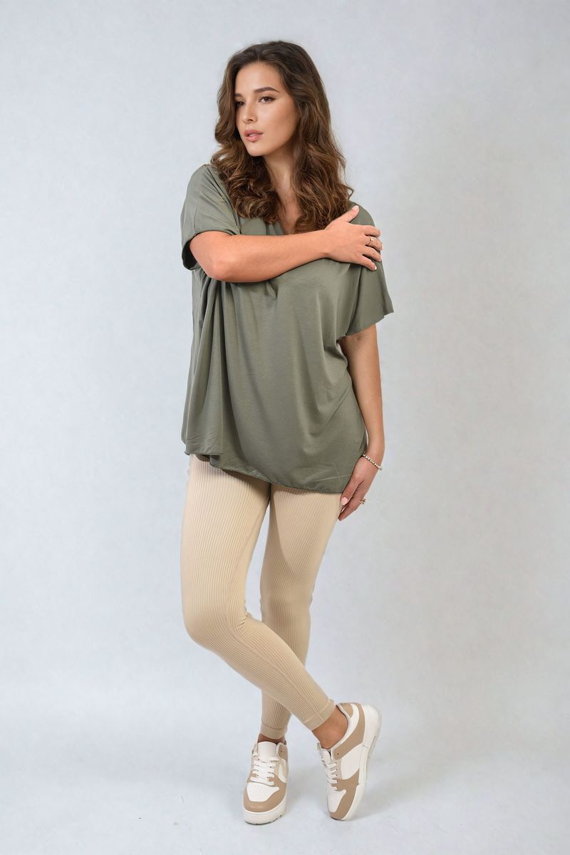 Juliana Short Sleeve V-Neck Loose Top - 8 colours