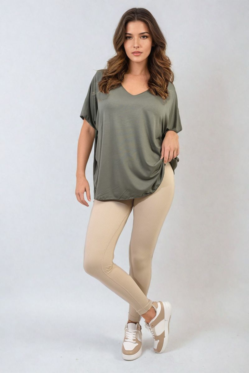 Juliana Short Sleeve V-Neck Loose Top - 8 colours