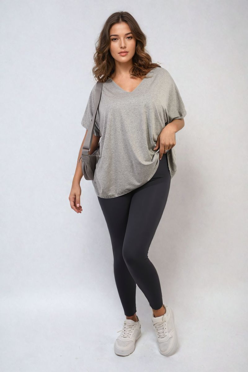 Juliana Short Sleeve V-Neck Loose Top - 8 colours