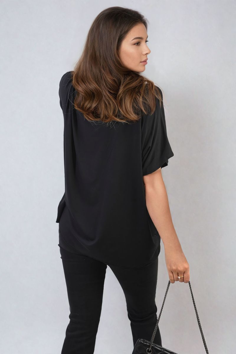 Juliana Short Sleeve V-Neck Loose Top - 8 colours