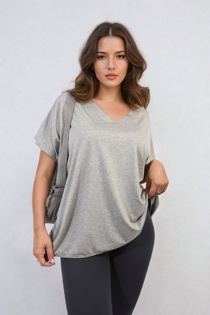 Juliana Short Sleeve V-Neck Loose Top - 8 colours