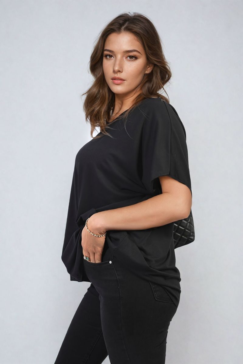 Juliana Short Sleeve V-Neck Loose Top - 8 colours