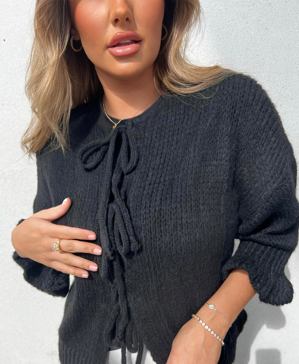 Juliana Tie Front Detail Chunky Knit Jumper - 5 colours