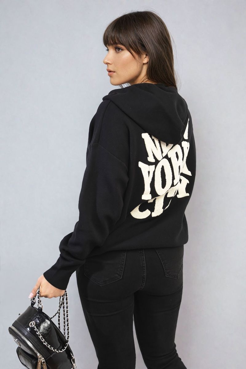 Karen New York City Print Knitted Hoodie - 5 colours