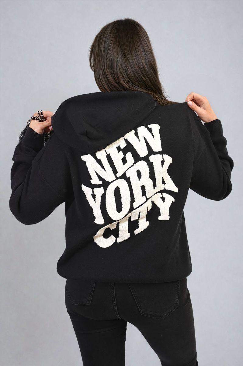 Karen New York City Print Knitted Hoodie - 5 colours