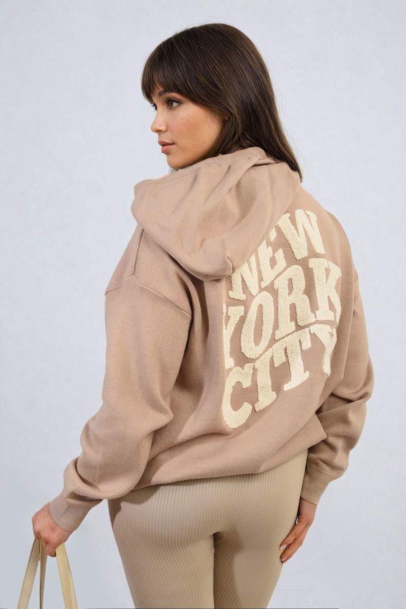 Karen New York City Print Knitted Hoodie - 5 colours