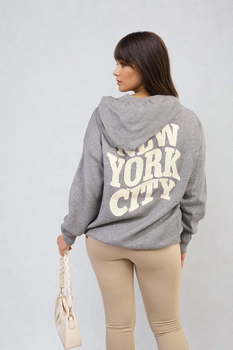 Karen New York City Print Knitted Hoodie - 5 colours