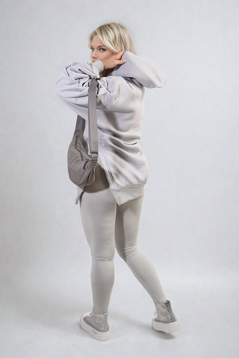 Katie Oversized Hoodie with Side Split and Ribbed Leggings Co ord Set - 4 colours