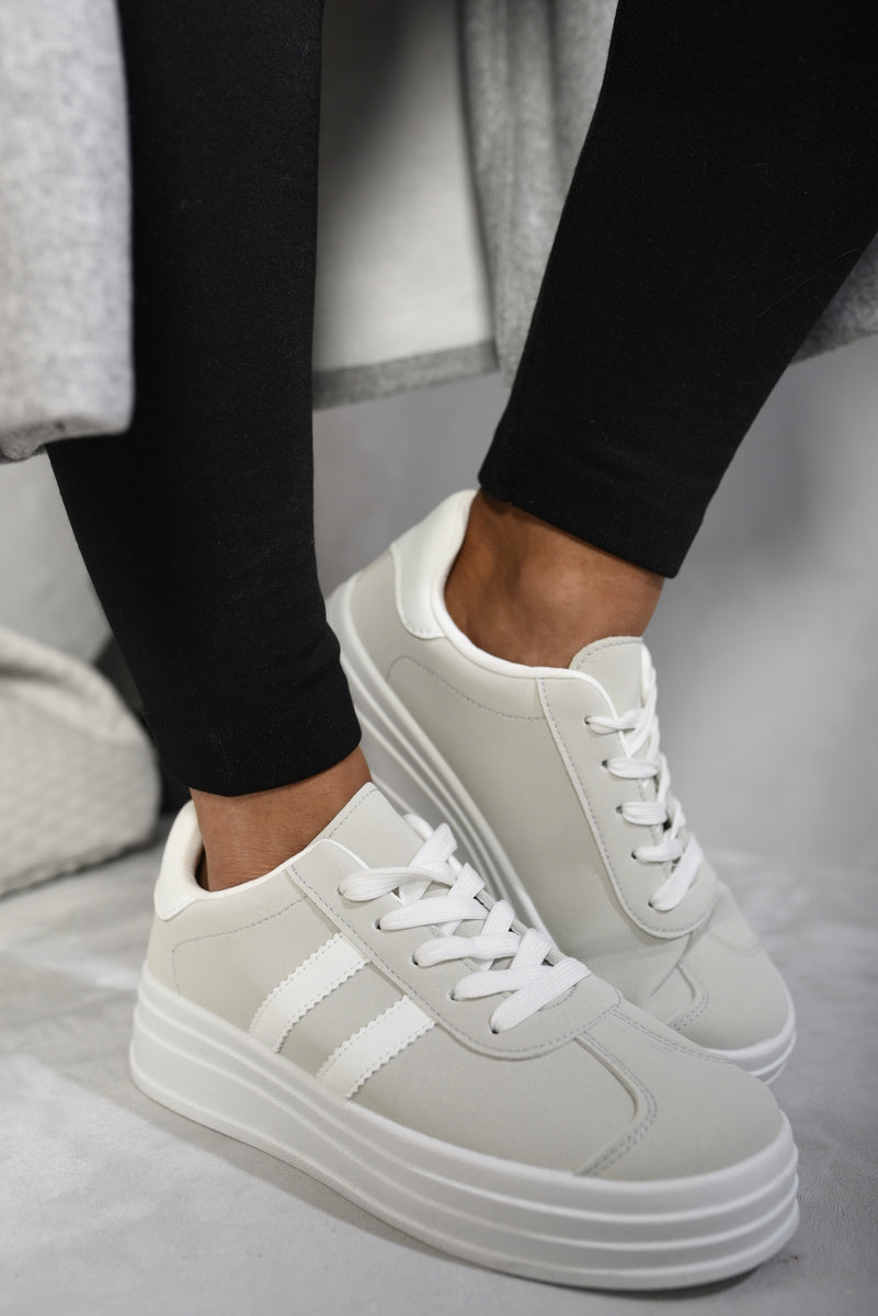 Kaylee Lace Up Platform Trainers