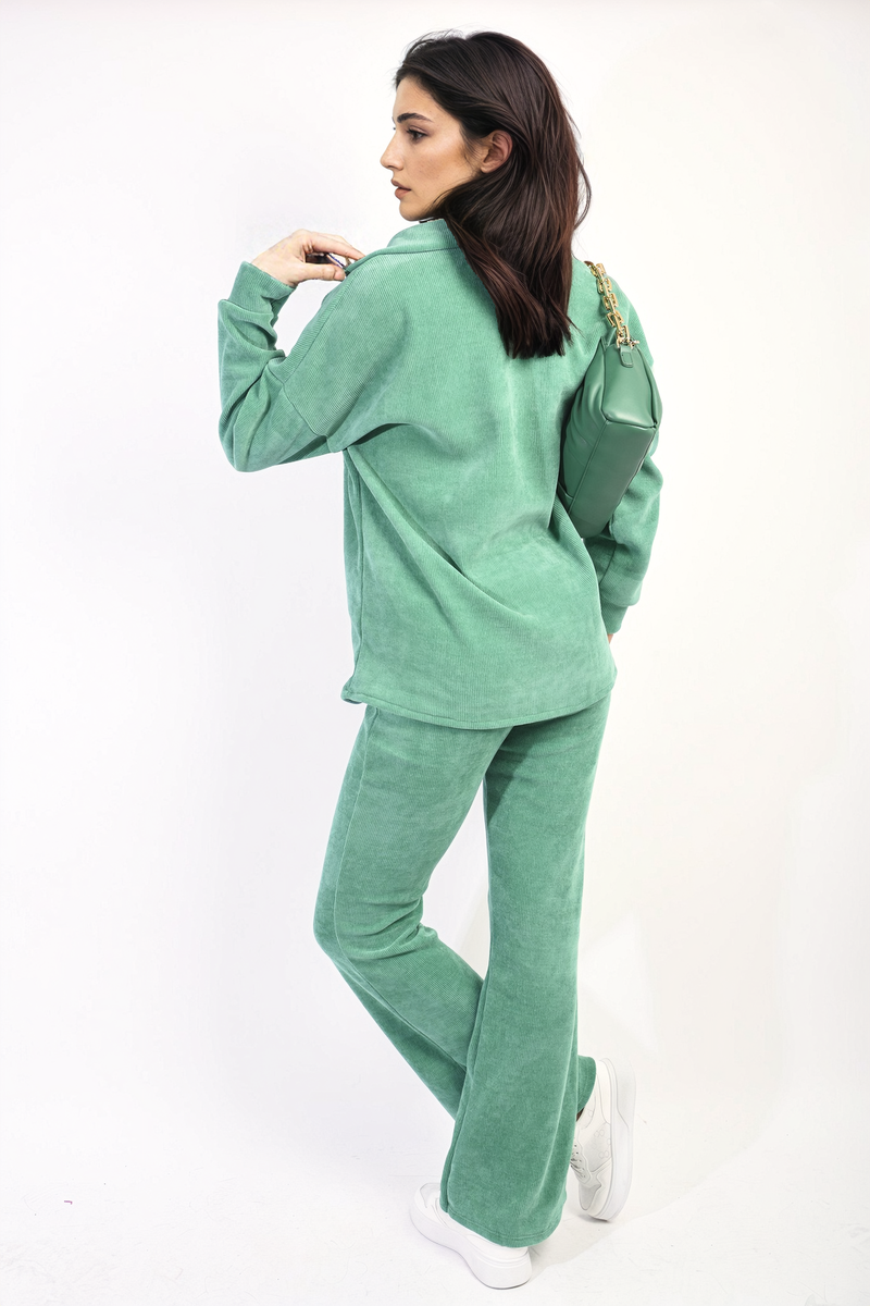 Kelsey Collared Long Sleeve & Trouser Co-ord Set - 13 colours