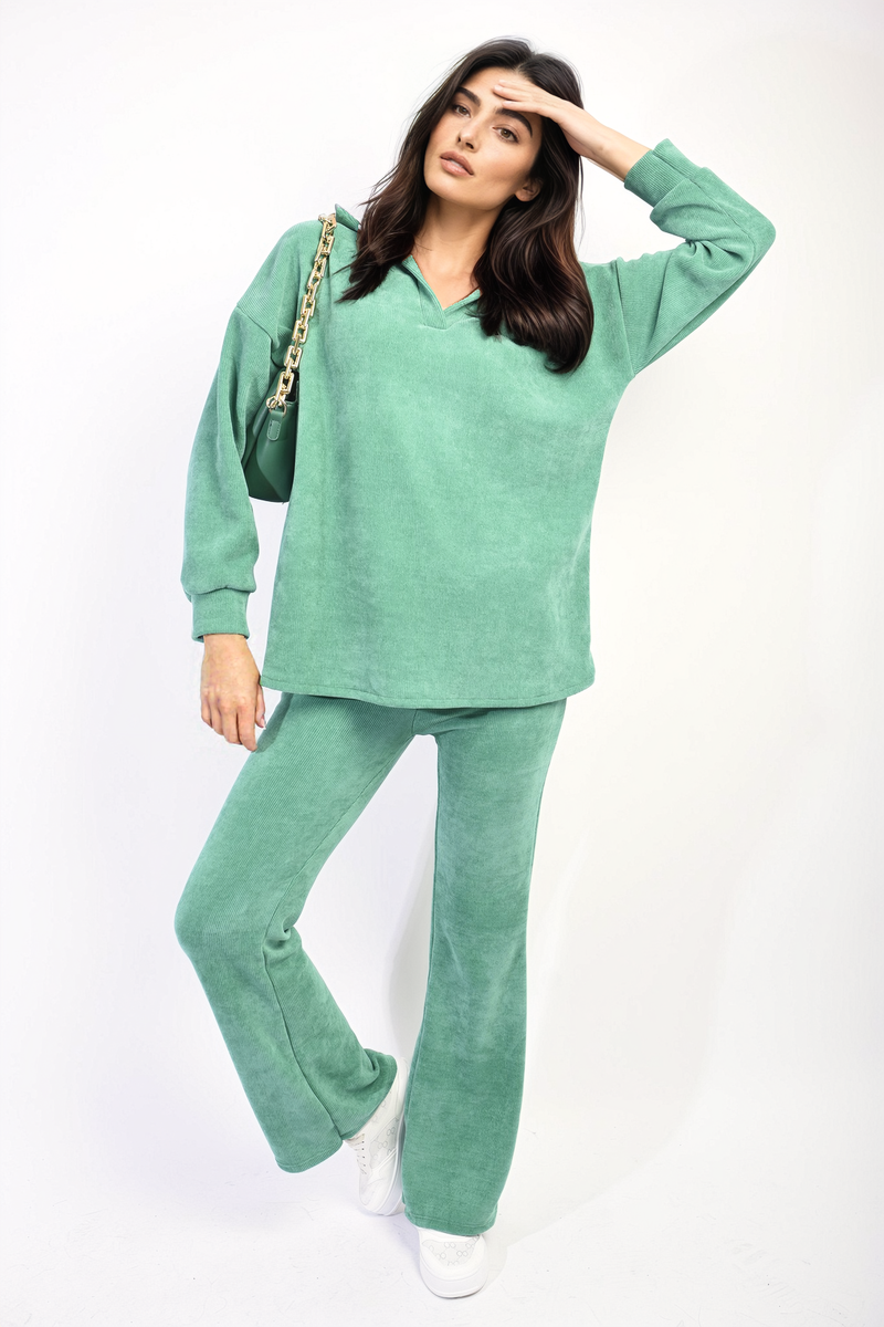 Kelsey Collared Long Sleeve & Trouser Co-ord Set - 13 colours