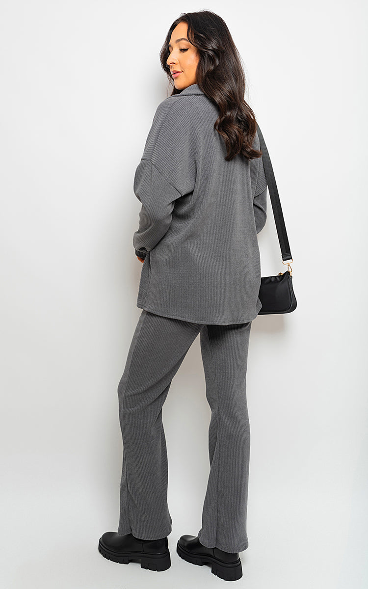 Kelsey Collared Long Sleeve & Trouser Co-ord Set - 13 colours