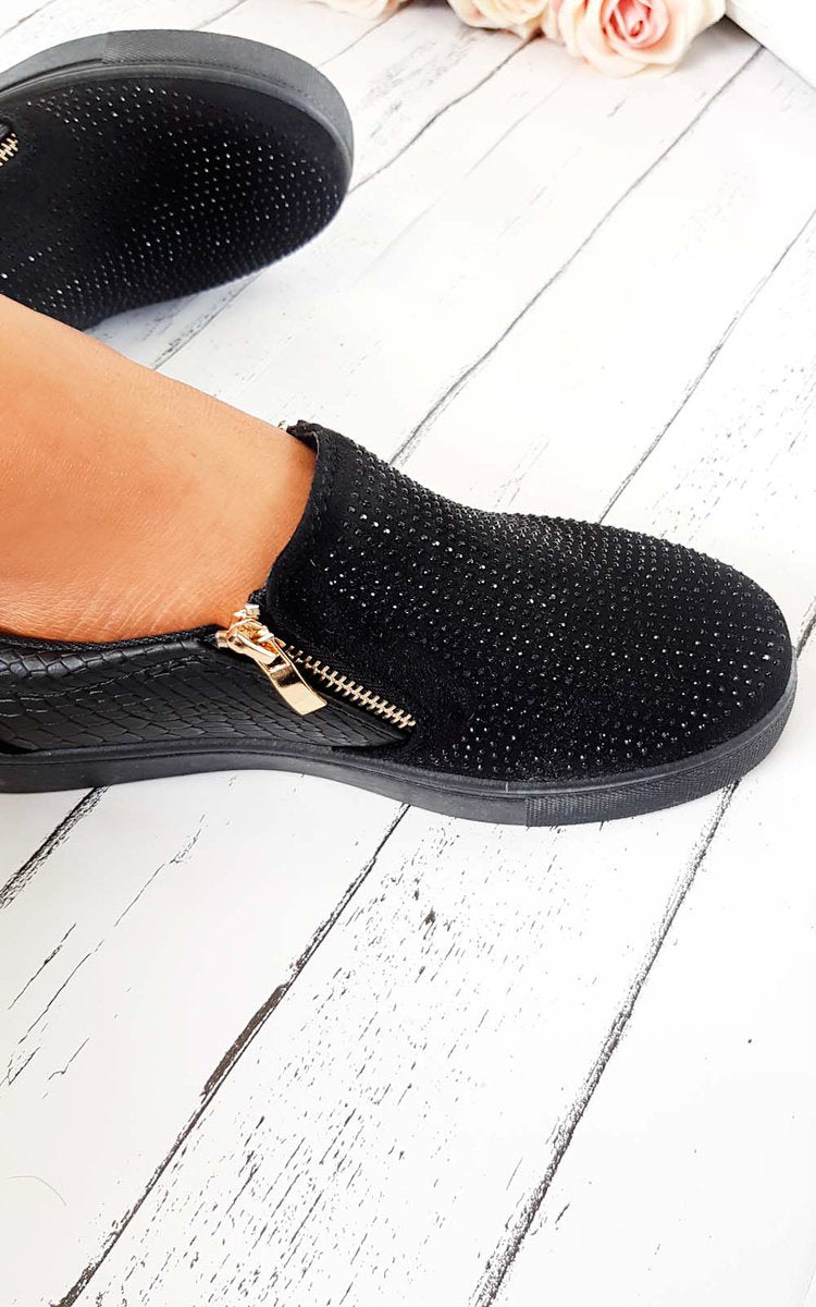 Leah Slip On Embellished Trainers - 4 colours