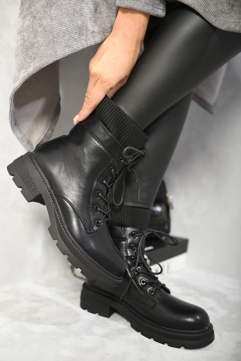 Lilia Platform Lace Up Ankle Boots