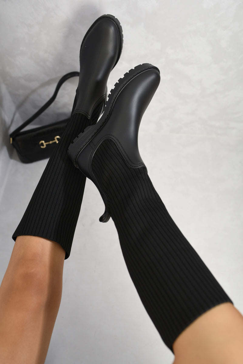 Lucille High Sock Platform Boots - 4 colours