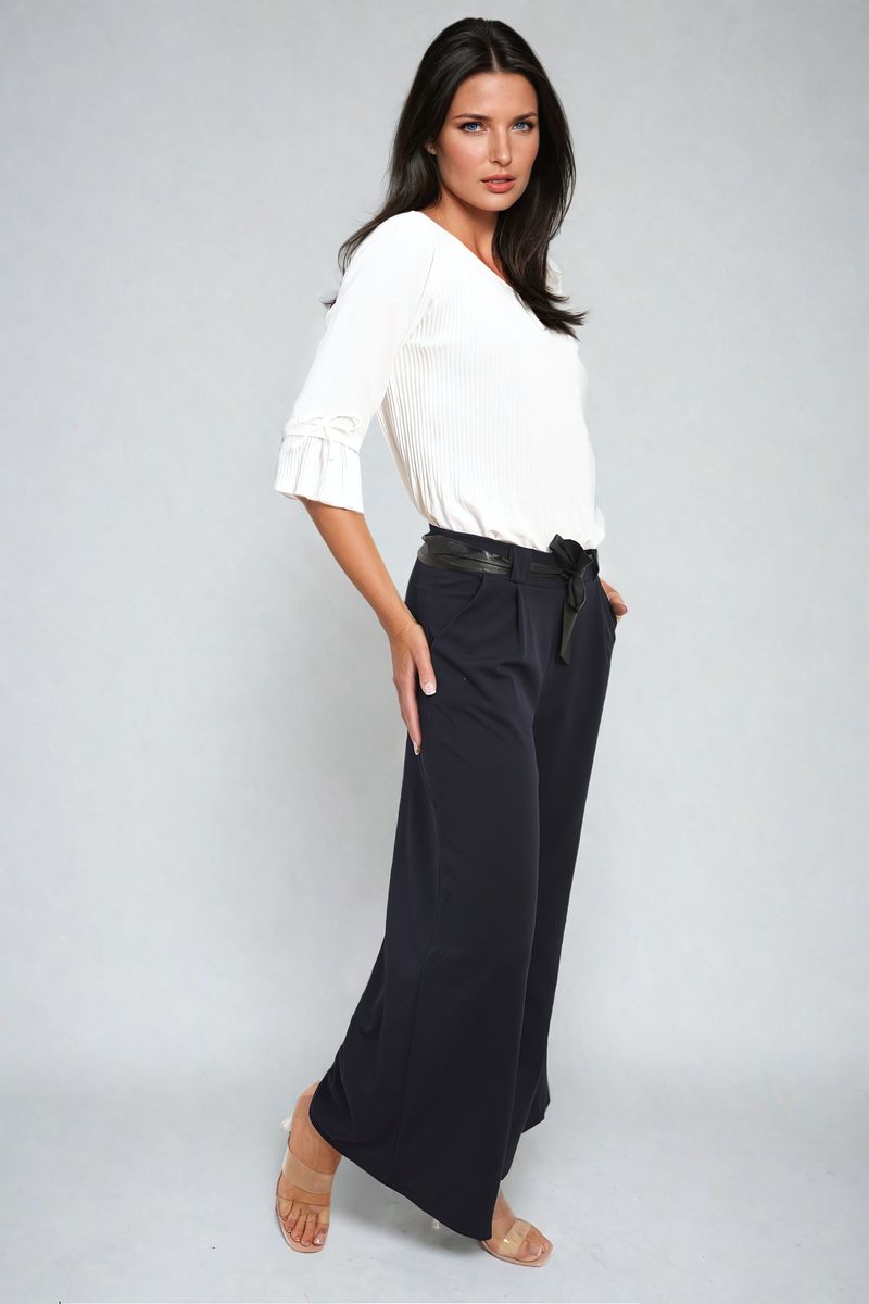 Mariana Belted High Waist Wide Leg Trouser - 6 colours