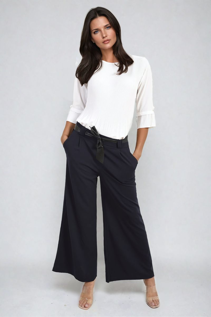 Mariana Belted High Waist Wide Leg Trouser - 6 colours