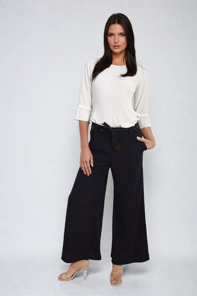 Mariana Belted High Waist Wide Leg Trouser - 6 colours