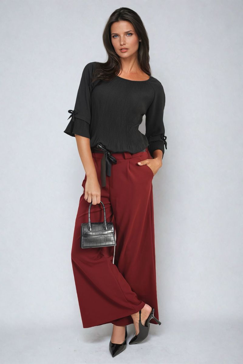 Mariana Belted High Waist Wide Leg Trouser - 6 colours