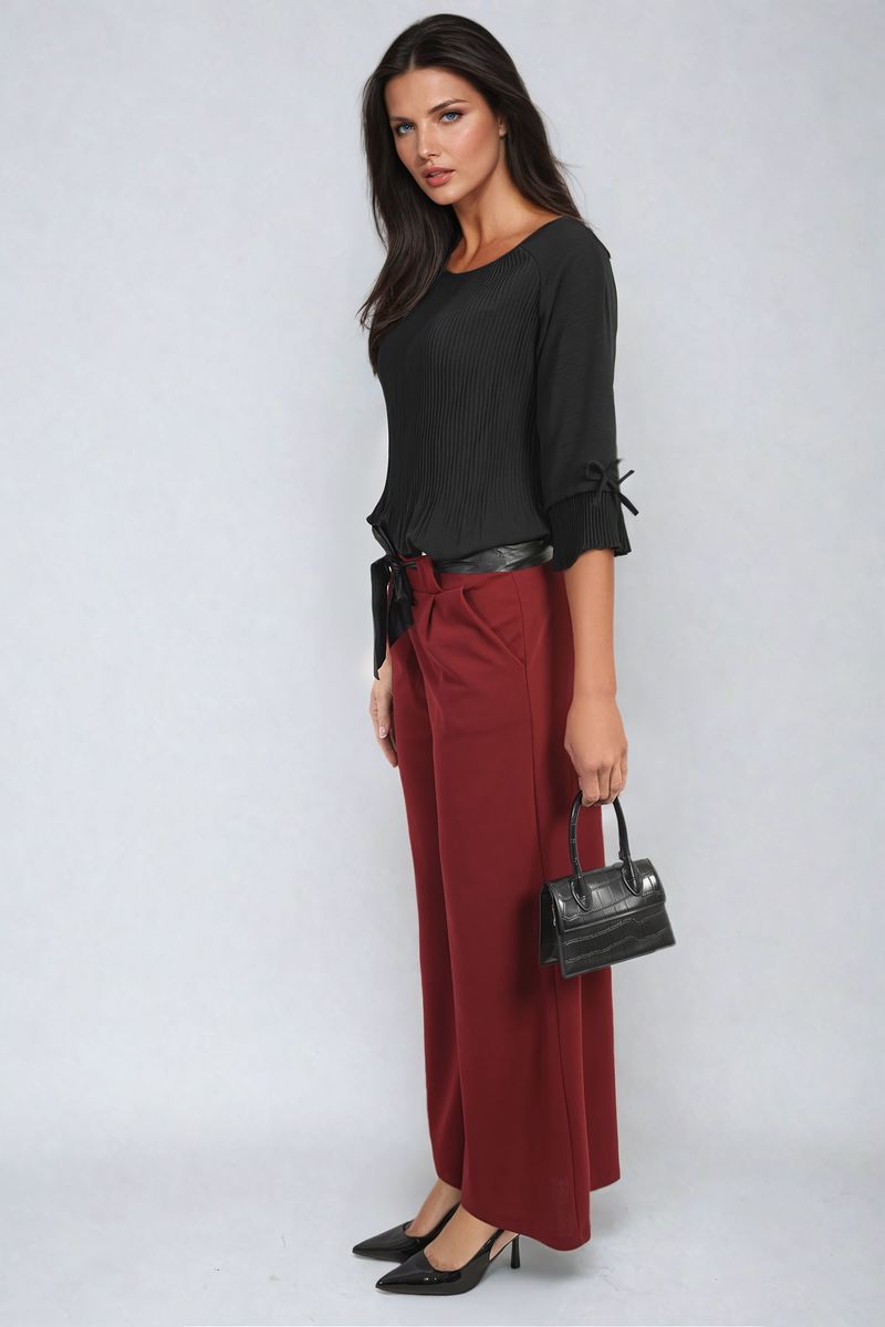 Mariana Belted High Waist Wide Leg Trouser - 6 colours