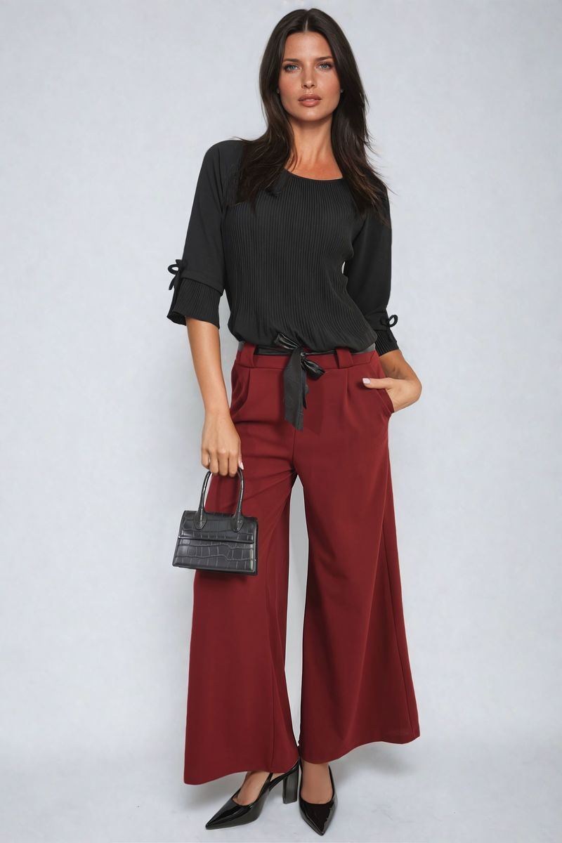 Mariana Belted High Waist Wide Leg Trouser - 6 colours