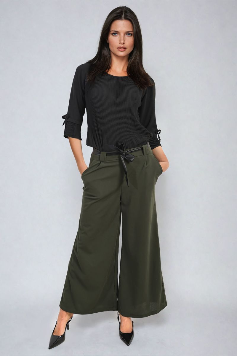 Mariana Belted High Waist Wide Leg Trouser - 6 colours