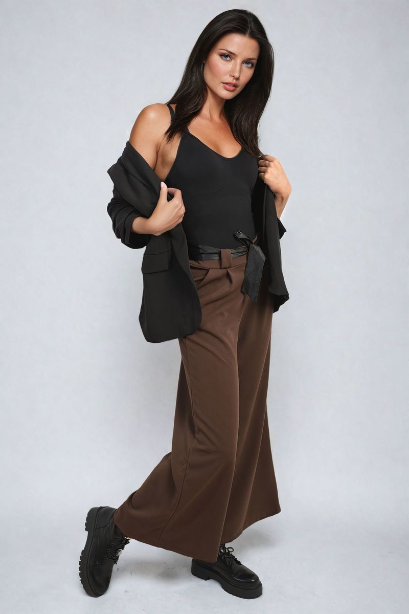 Mariana Belted High Waist Wide Leg Trouser - 6 colours