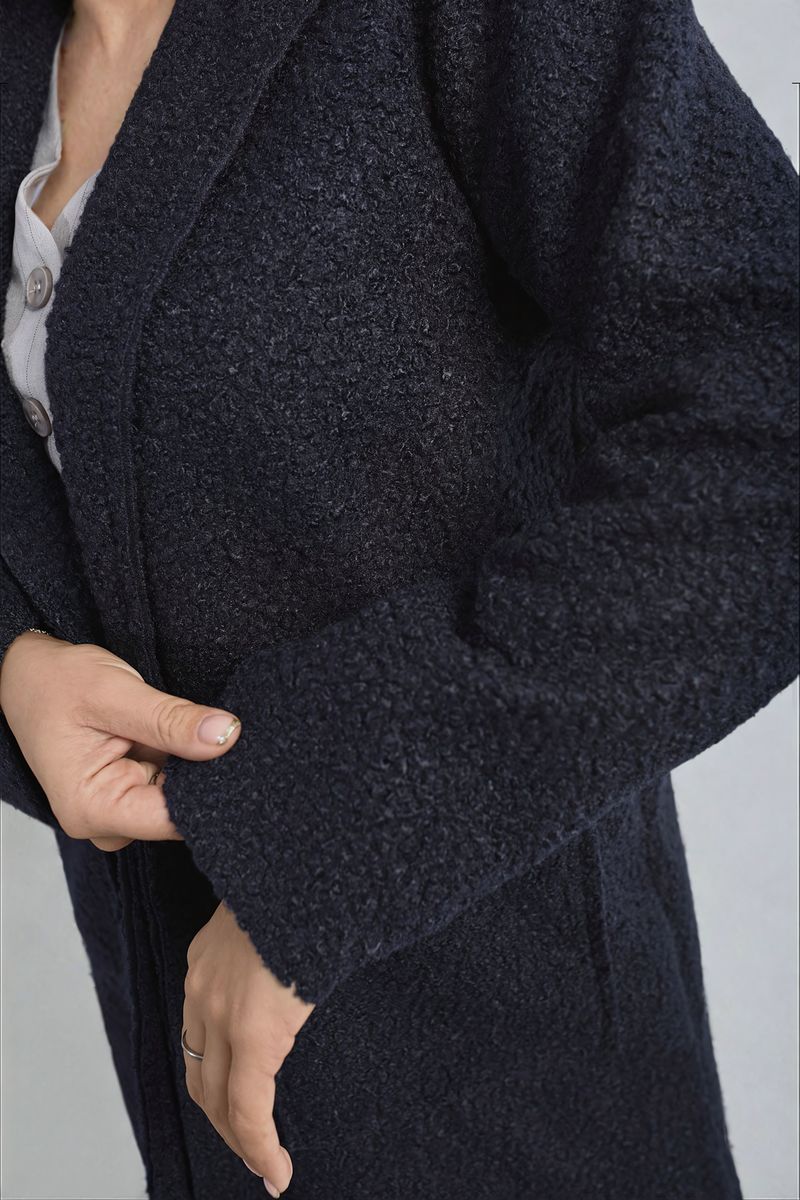 Martha Curve Buttoned Textured Jacket with Front Pockets - 7 colours