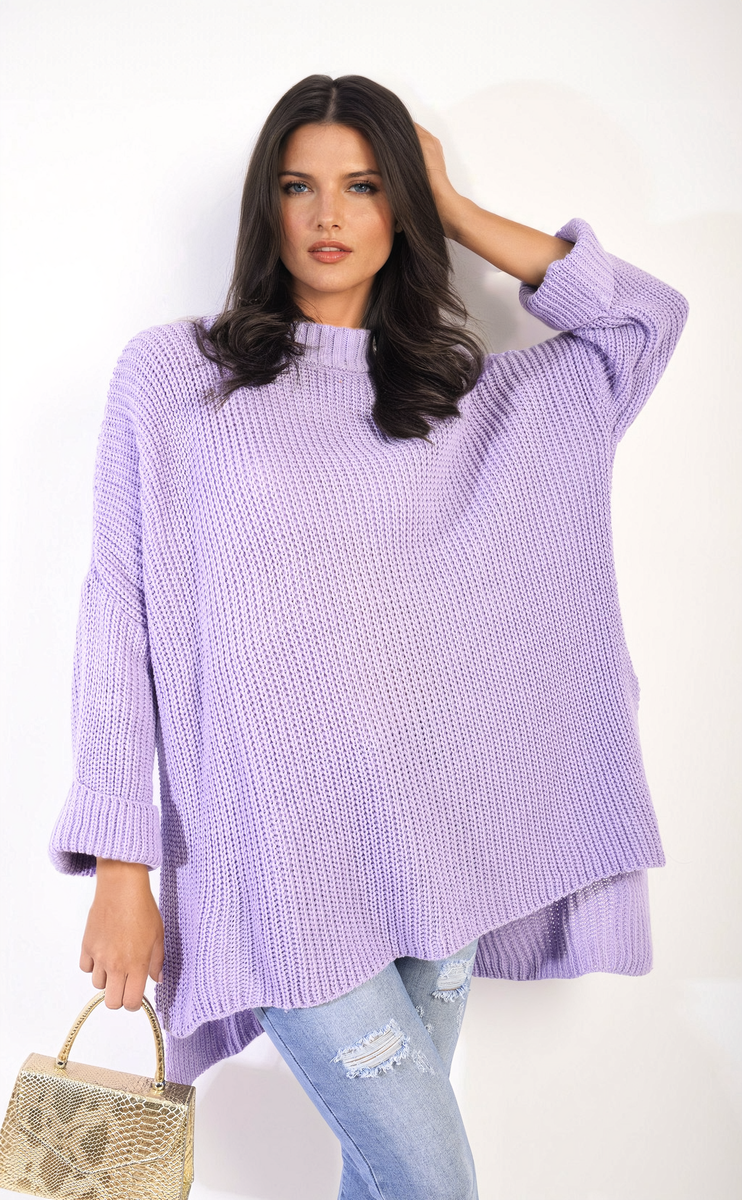 Melissa Oversized High Neck Knitted Jumper - 4 colours