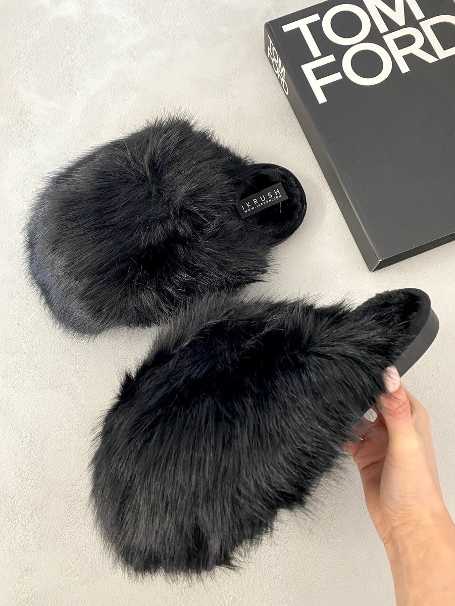 Mildred Fluffy Faux Fur Winter Sandals - 5 colours