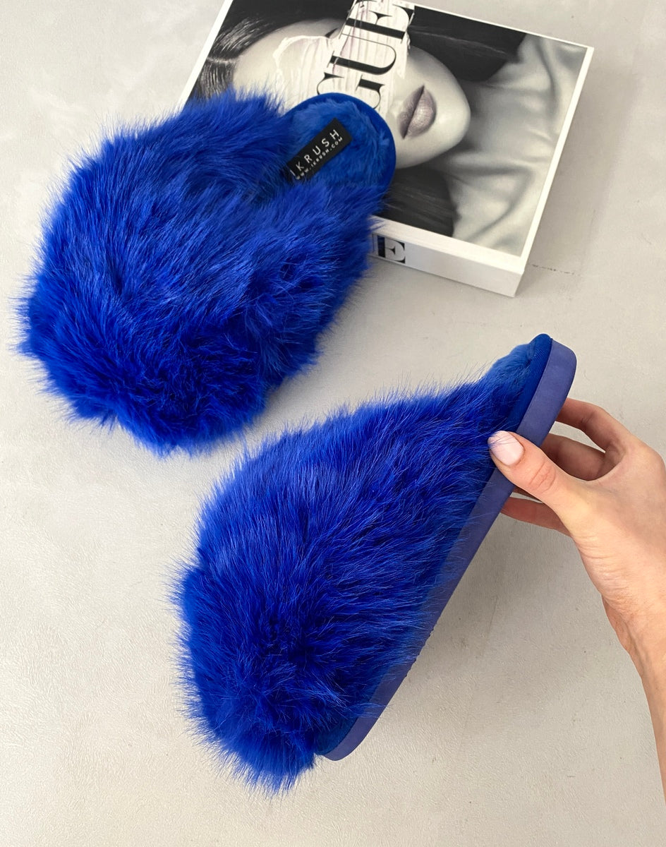 Mildred Fluffy Faux Fur Winter Sandals - 5 colours