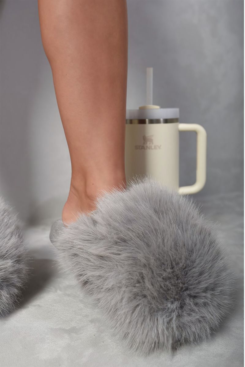 Mildred Fluffy Faux Fur Winter Sandals - 5 colours