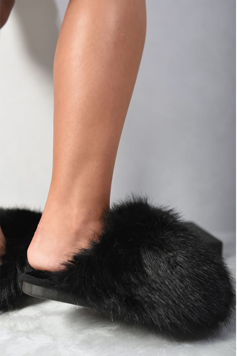 Mildred Fluffy Faux Fur Winter Sandals - 5 colours