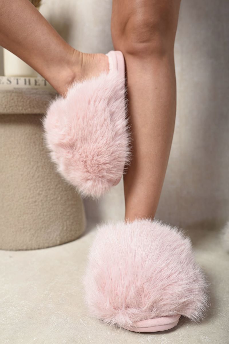 Mildred Fluffy Faux Fur Winter Sandals - 5 colours