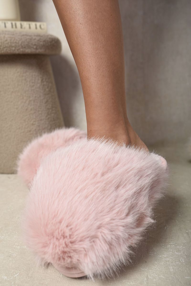 Mildred Fluffy Faux Fur Winter Sandals - 5 colours