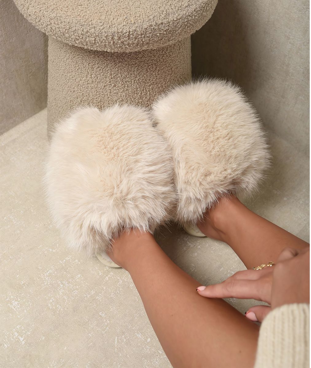 Mildred Fluffy Faux Fur Winter Sandals - 5 colours