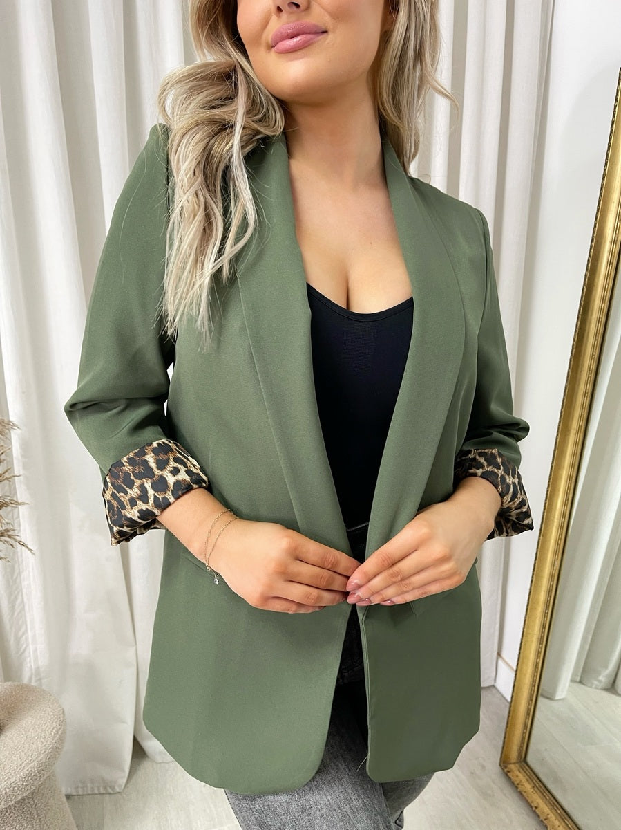 Mira Curve Leopard Print Blazer Jacket - 5 colours