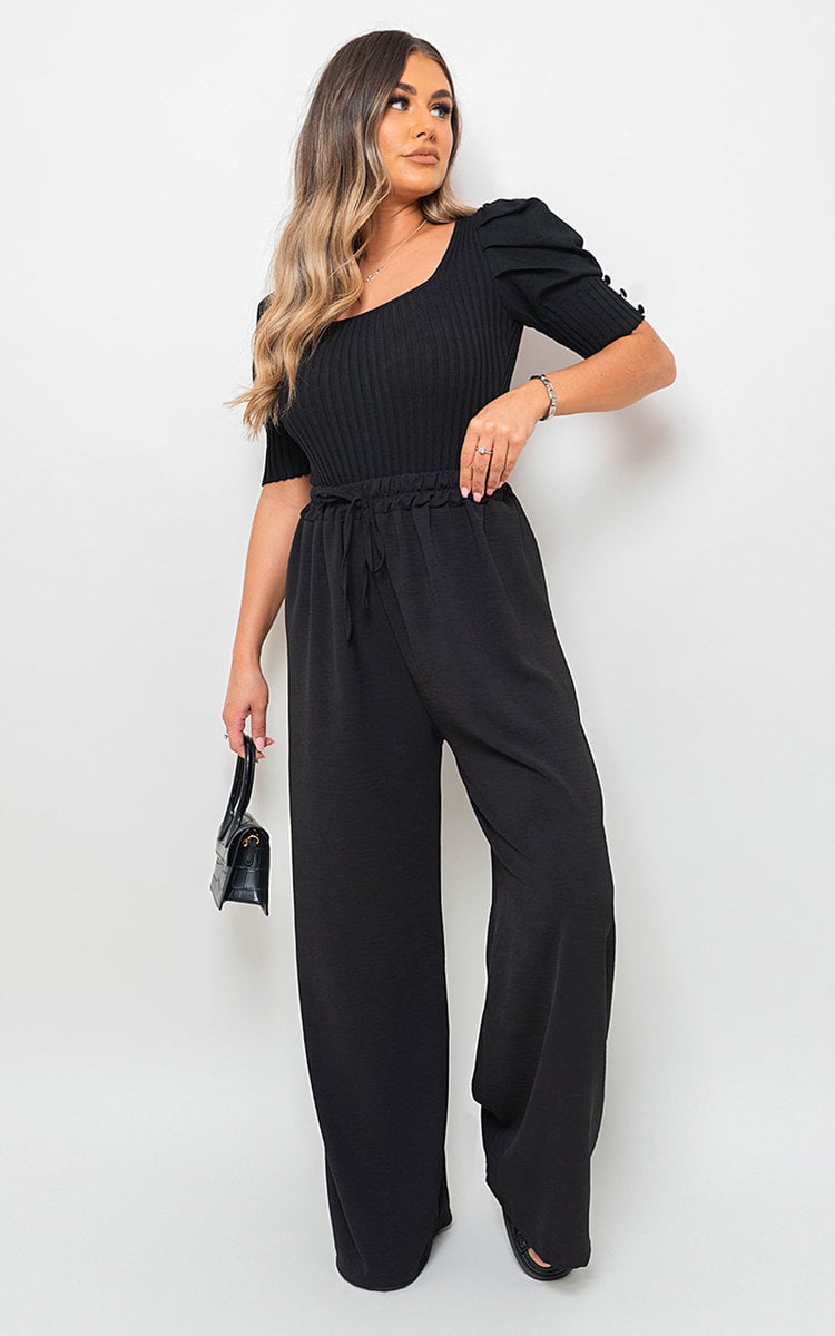 Mollie Drawstring Gathered Waist Wide Leg Trouser - 8 colours