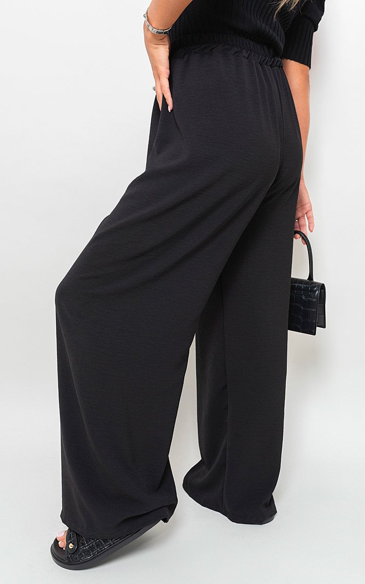 Mollie Drawstring Gathered Waist Wide Leg Trouser - 8 colours