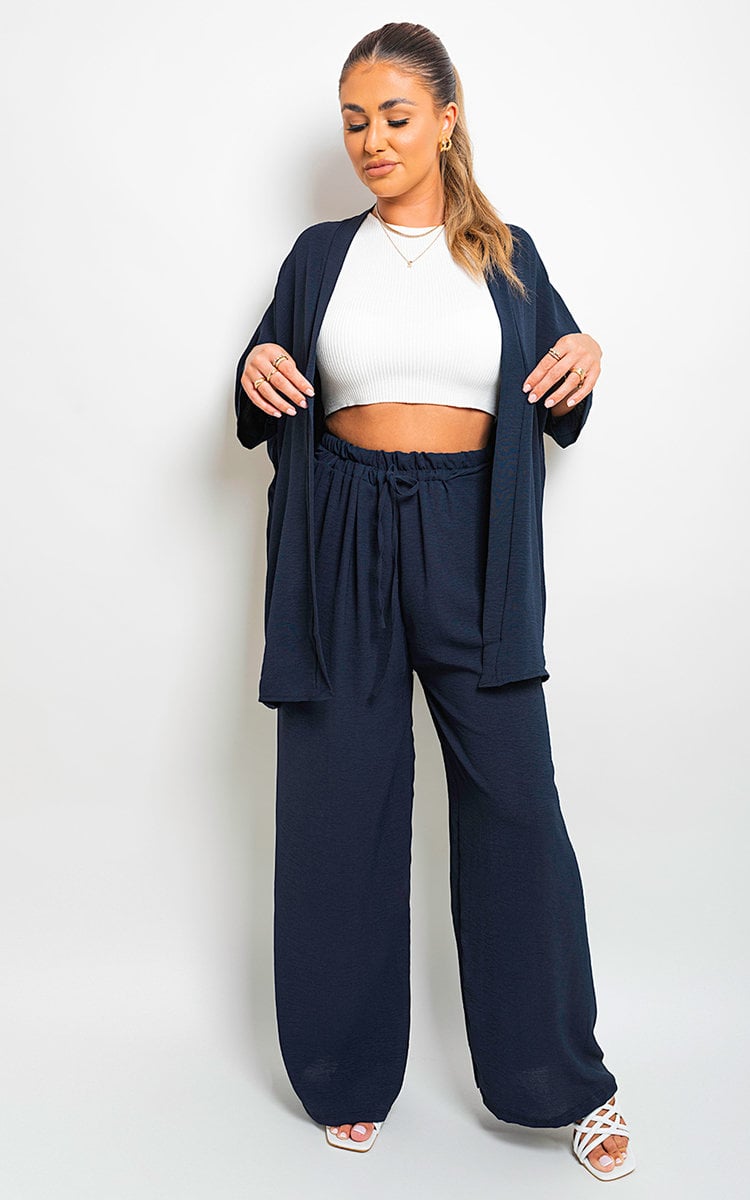 Mollie Drawstring Gathered Waist Wide Leg Trouser - 8 colours