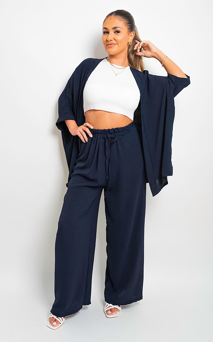 Mollie Drawstring Gathered Waist Wide Leg Trouser - 8 colours