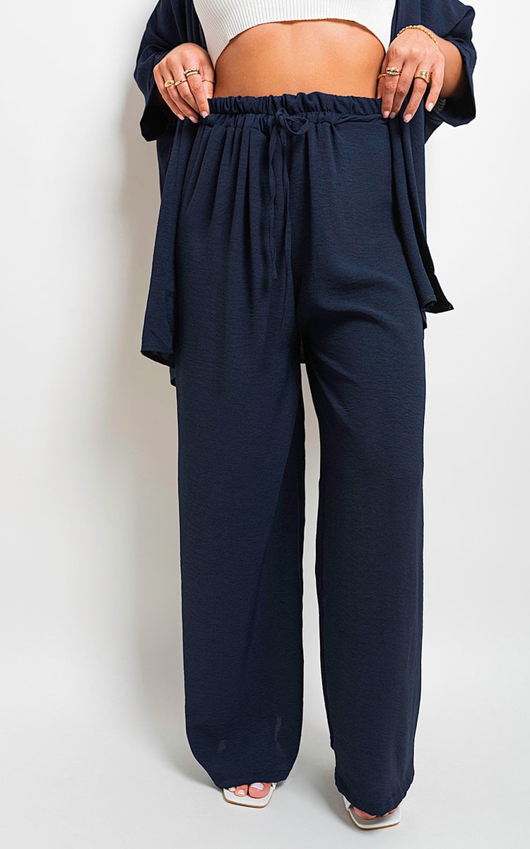 Mollie Drawstring Gathered Waist Wide Leg Trouser - 8 colours